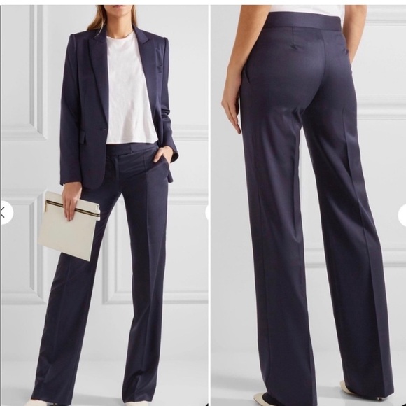 Stella McCartney | Jasmine Lamb Wool Twill Slim Straight Trouser Pants EU36/US2 - Picture 3 of 15